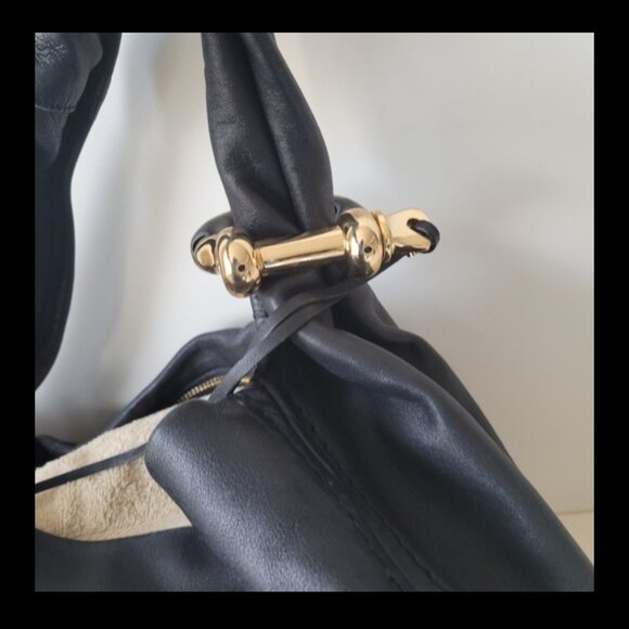 JIMMY CHOO Hobo Bracelet Black Leather Bag - Picture 6 of 16
